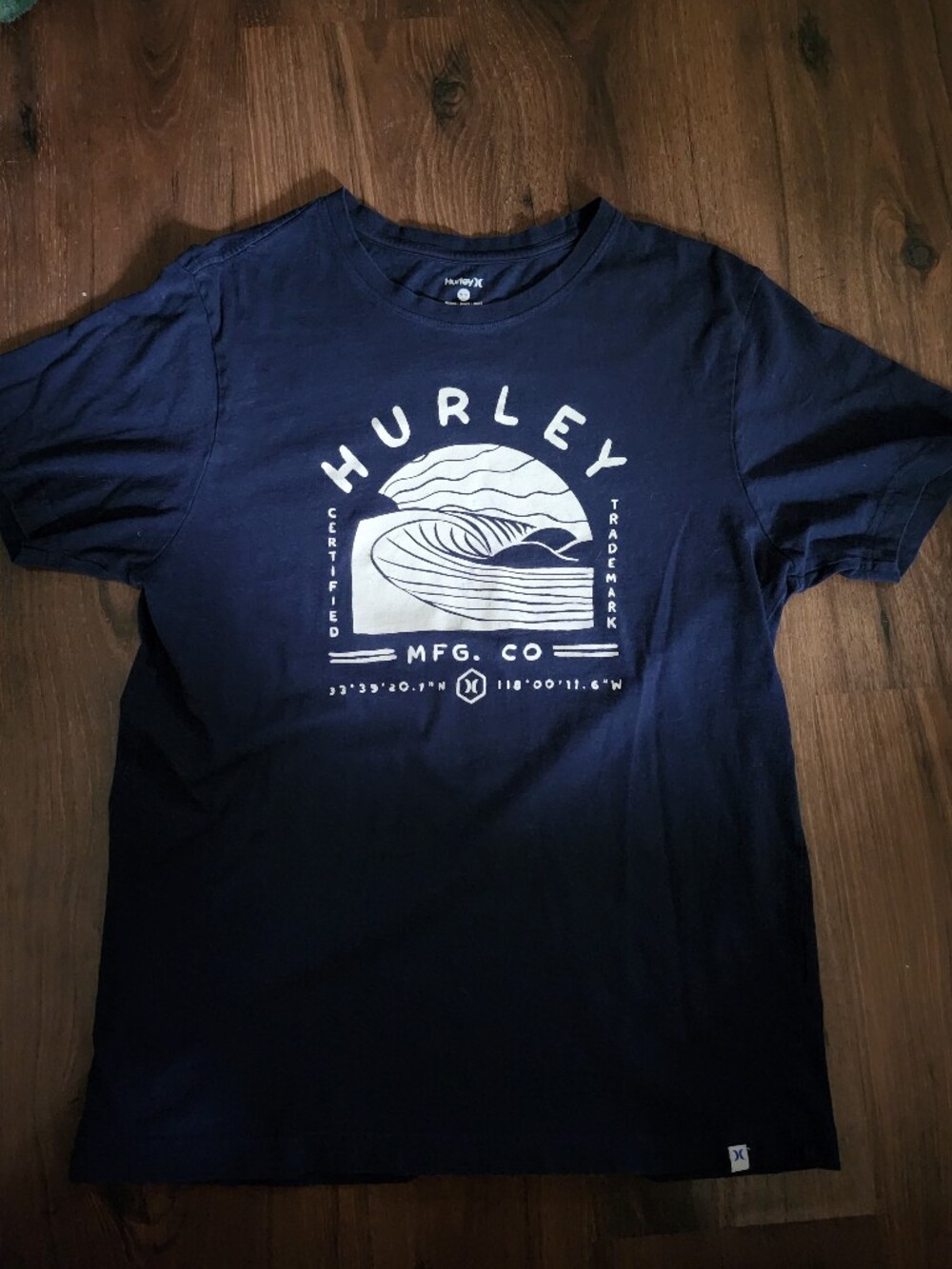 Hurley Navy Short-Sleeve Graphic Logo Tee